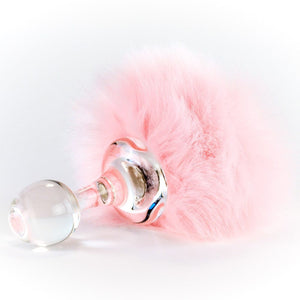Crystal Delights Anal Plug/Tail/Accessories Crystal Delights - Bunny Tail Magnetic, Pink