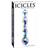Pipedream Women's Toys, Non-Vibrating, Glass Icicles - No. 8 Blue Swirl