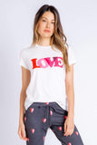 PJ Salvage Lounge/Pajamas/T-Shirt PJ Salvage With A Kiss T-Shirt Ivory