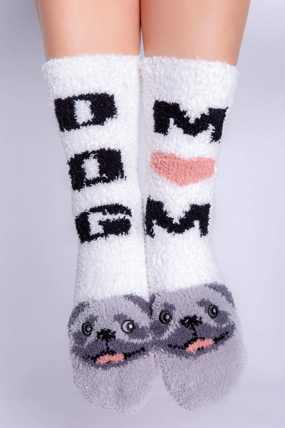 PJ Salvage Socks PJ Salvage - Fuzzy Dog Mom Socks