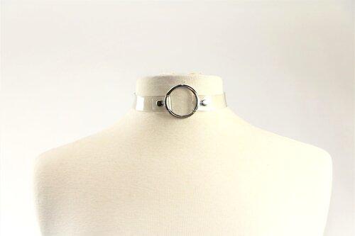 Touch of Fur Accessories, Collars Adjustable Clear PVC Collar with Metal O-Ring